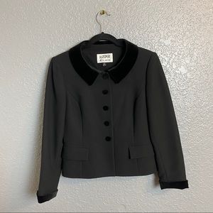 VINTAGE KASPER A.S.L PETTIT BLACK JACKET {2P}
